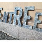 Entry into letters metal vintage