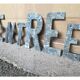 Entry into letters metal vintage