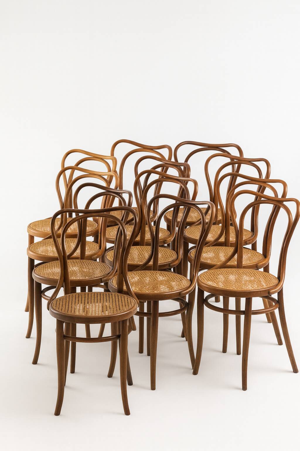 Set of 12 Chairs, J. & J. Kohn, 1900s–1930s, Austria