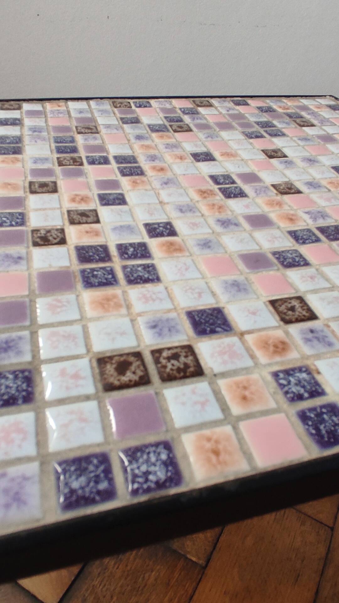 Bout de canapé vintage en mosaïque