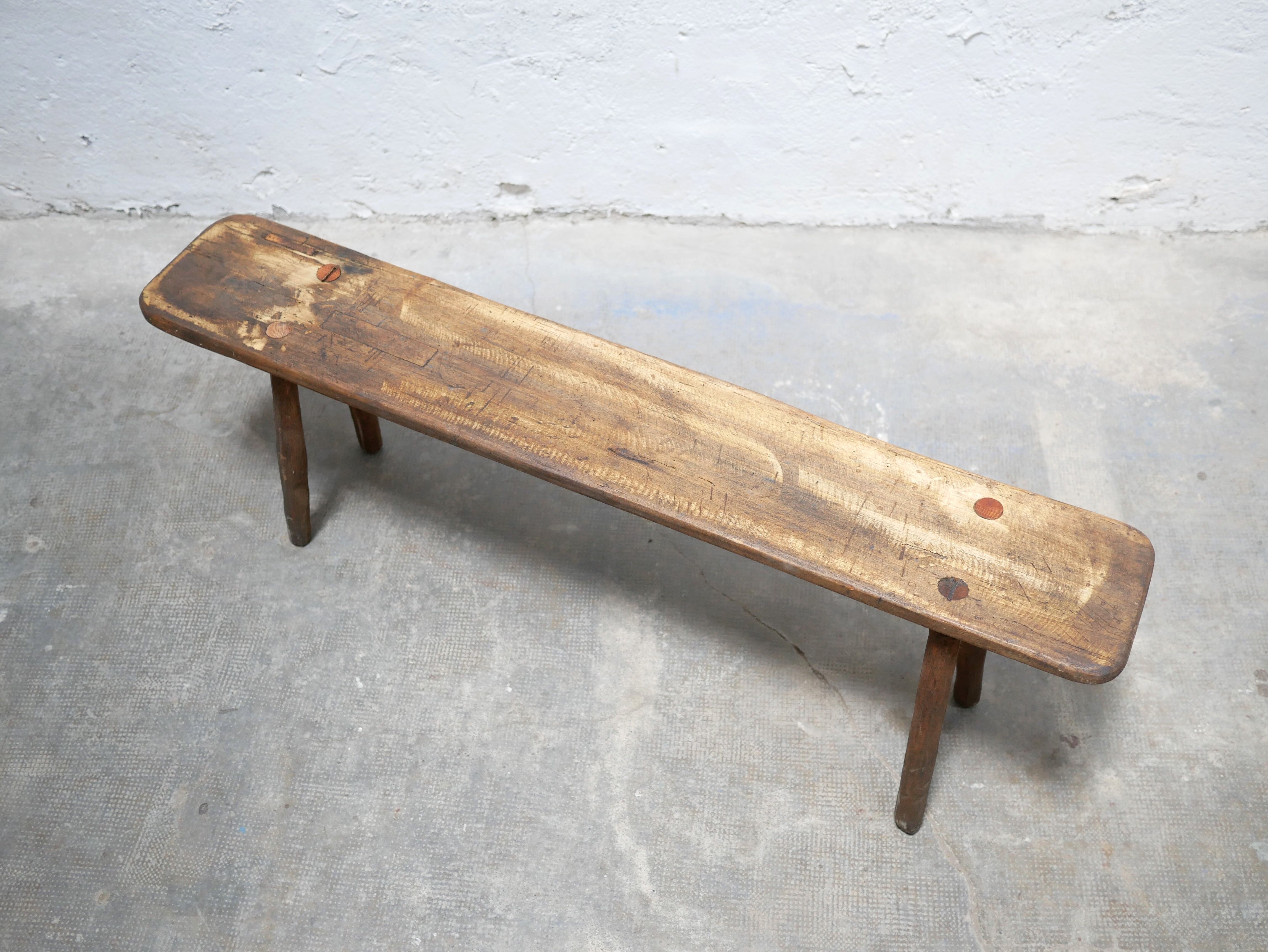 Banc artisanal en bois