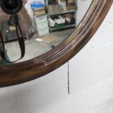 1930 round wooden mirror D58cm