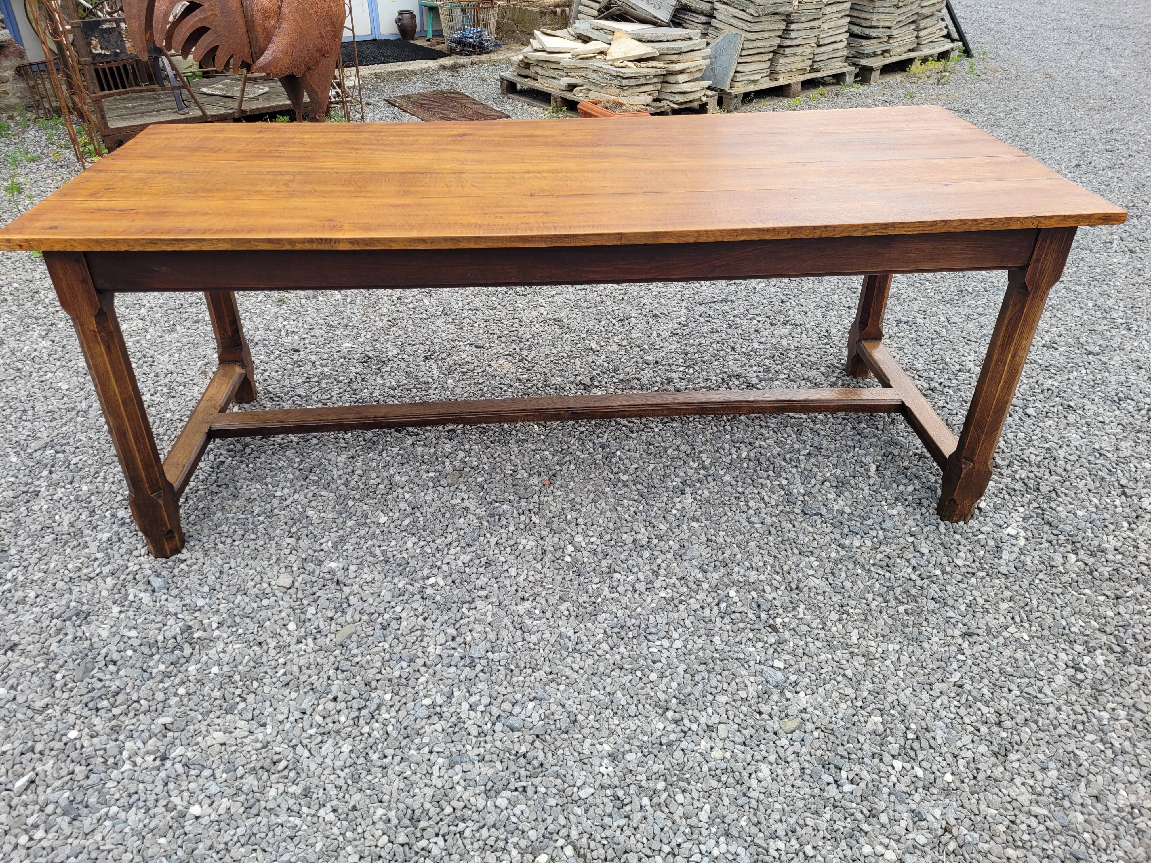 Old farmhouse table in solid oak 200×80cms