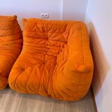 Togo set: 2 seater sofa, 2 corner sits and 1 pouf