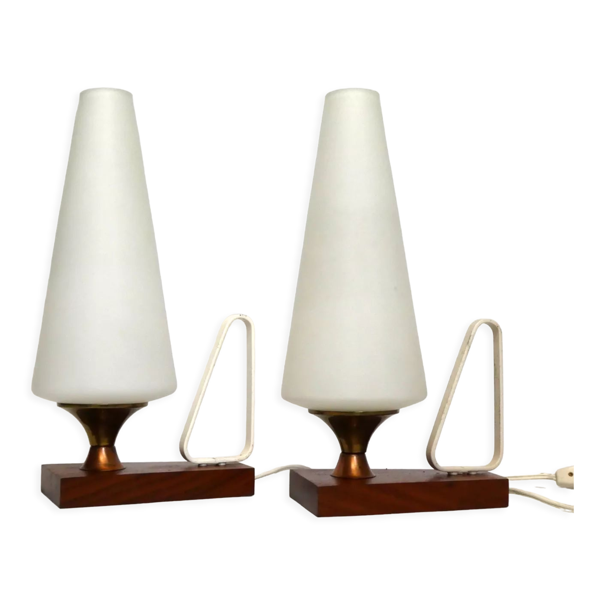 Pair of Scandinavian bedside lamps