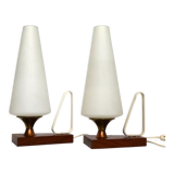 Pair of Scandinavian bedside lamps