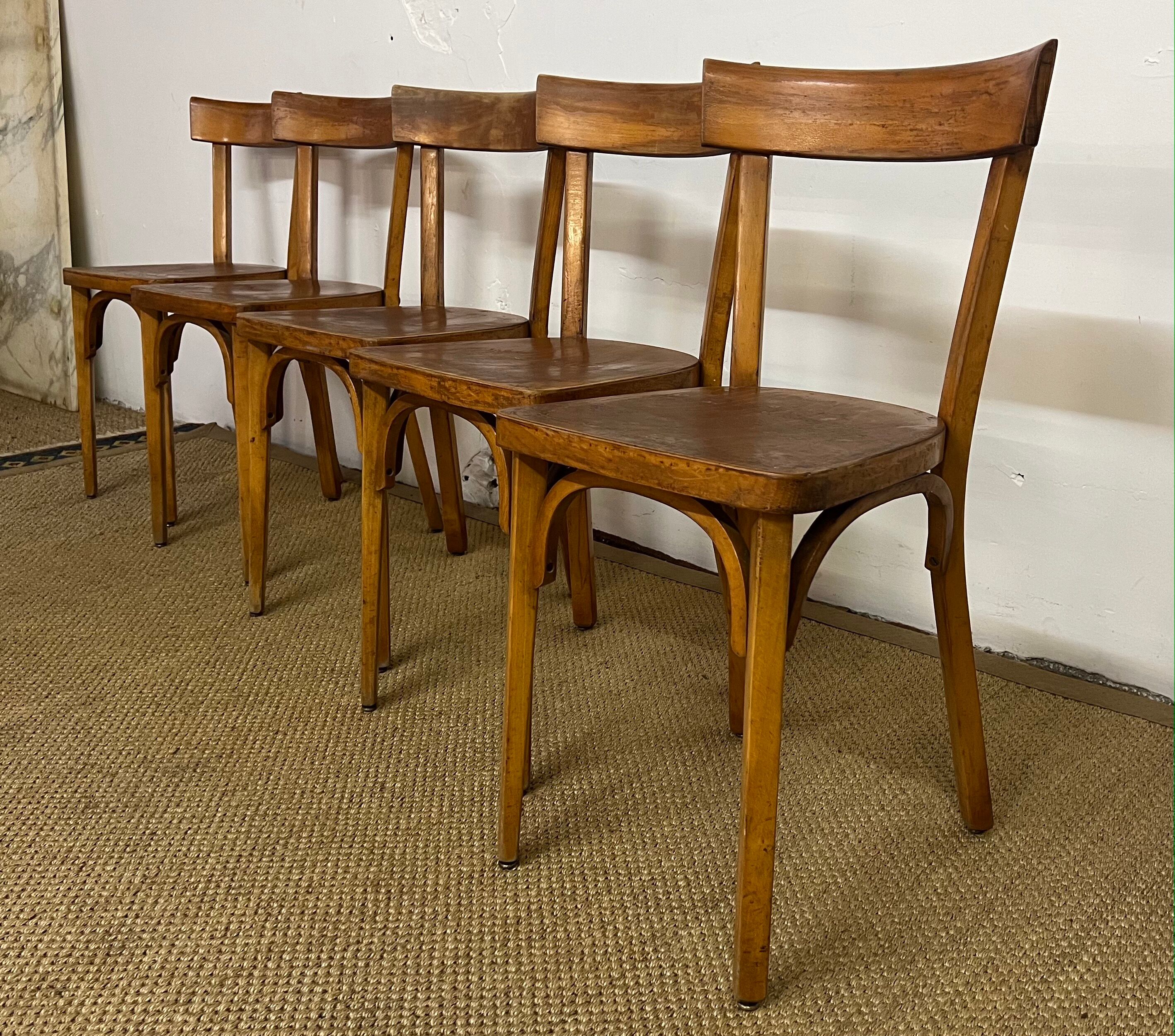 5 Baumann bistro chairs
