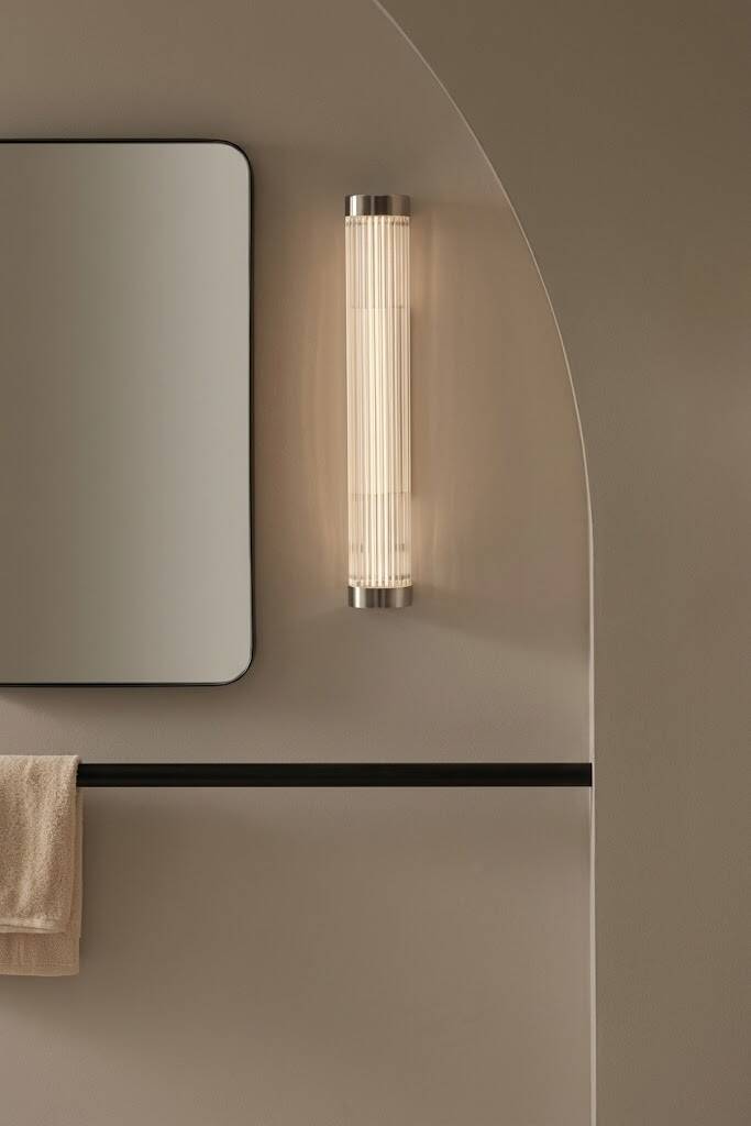 BTC Davey polished brass wall light
