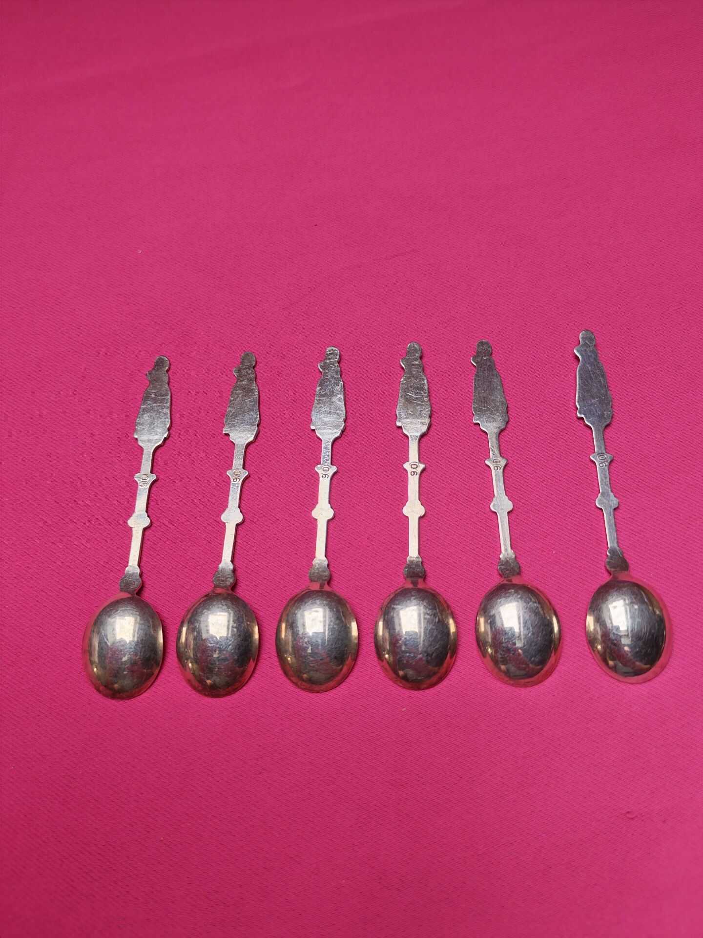 Set of 6 vintage silver-plated mocha spoons – Mark 90