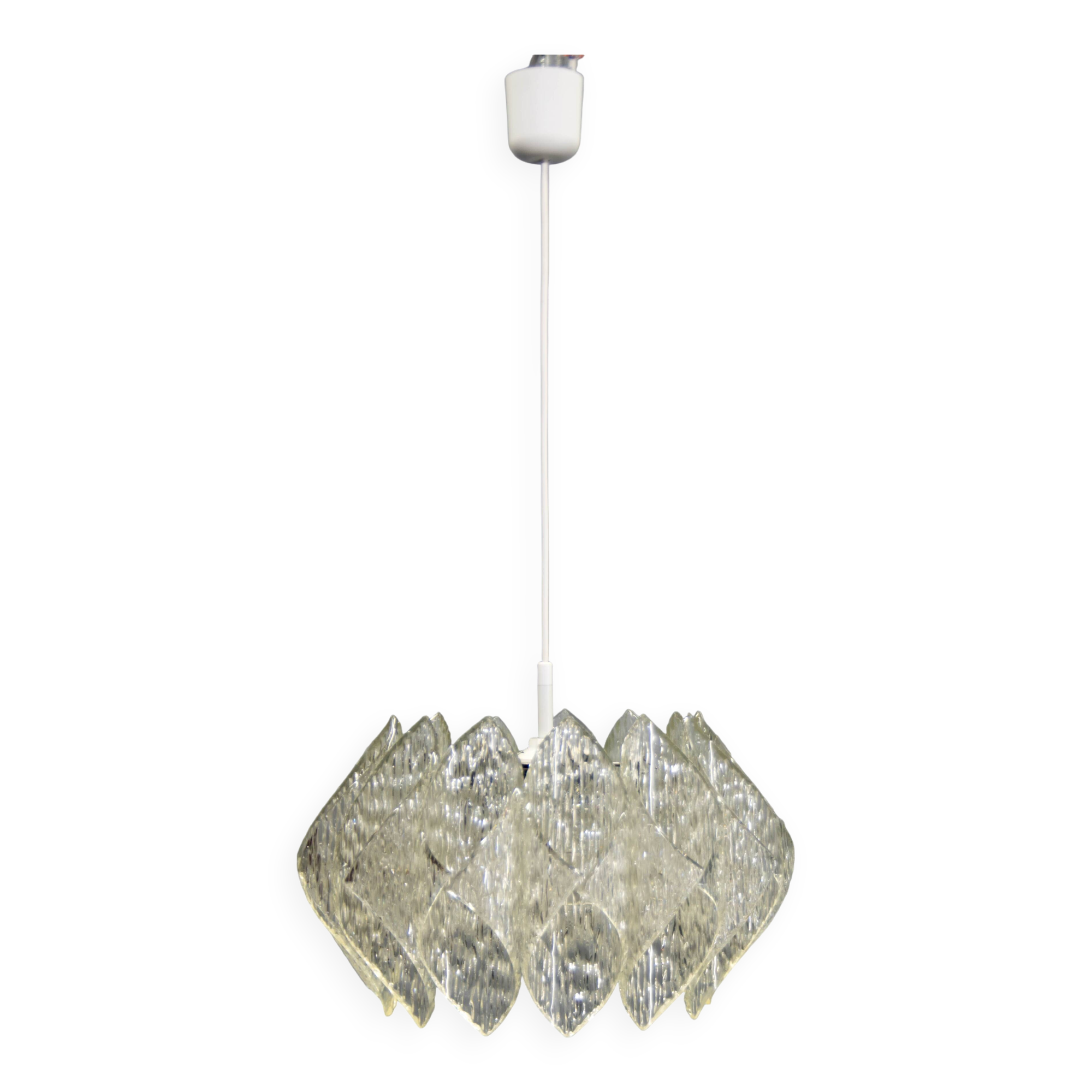 Mid-Century Resin and Glass Pendant, 1960s
