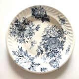 Plat faïence fleurs bleues modèle Glory 31,5 cm