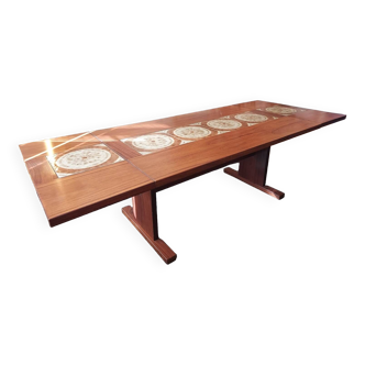 Table en palissandre et céramique