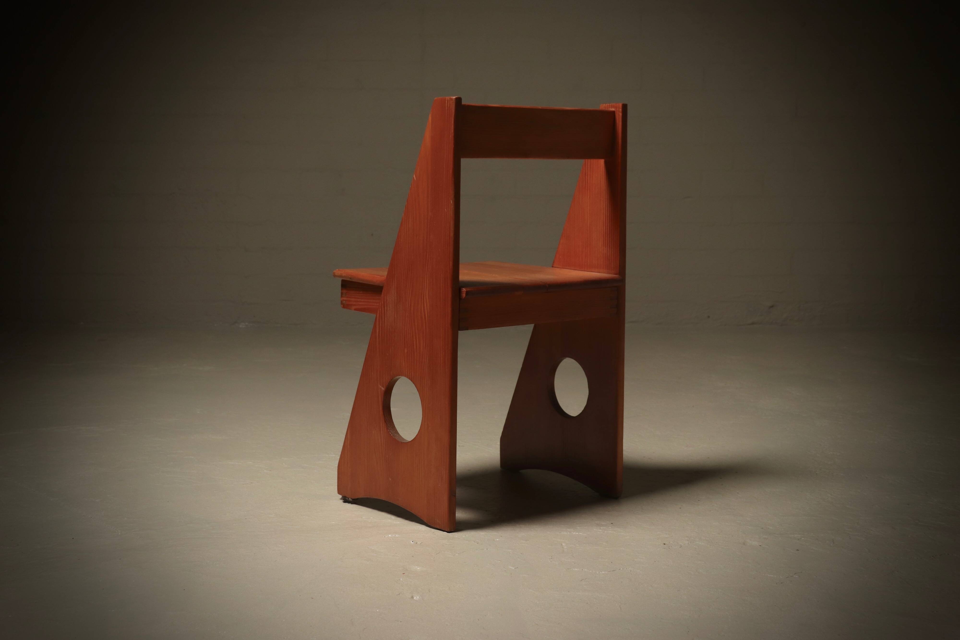 Pine Accent Chair by Gilbert Marklund for Furusnickarn AB 1970s