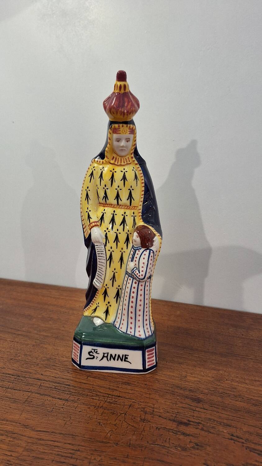 Statuette of Saint Anne of Brittany Henriot Quimper