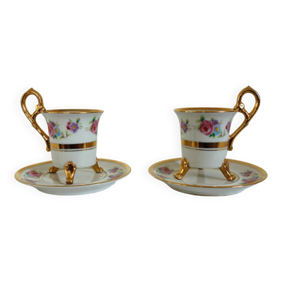 Paire de tasses et soucoupes en porcelaine du Japon par Ohashi China