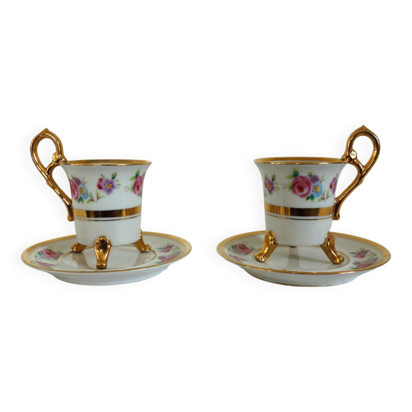 Paire de tasses et soucoupes en porcelaine du Japon par Ohashi China
