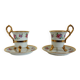 Pair of Japanese porcelain cups and saucers by Ohashi China