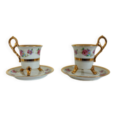 Paire de tasses et soucoupes en porcelaine du Japon par Ohashi China