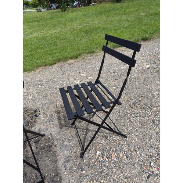 Salon de jardin fer repliable
