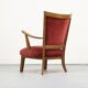 Set of Two Vintage Armchairs with Oak Frames