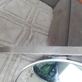 Silver brass triptych mirror
