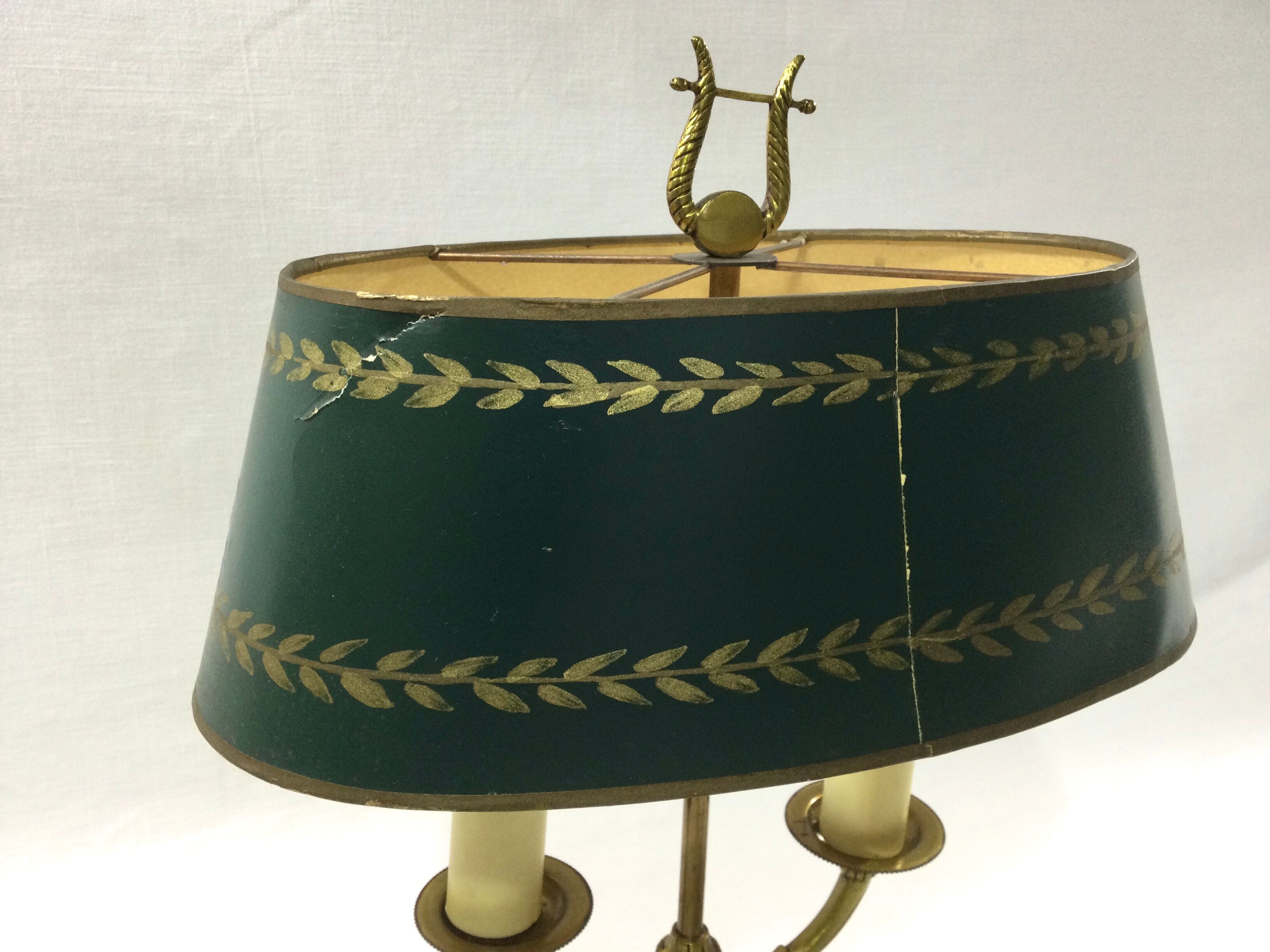 Bronze bouillotte lamp
