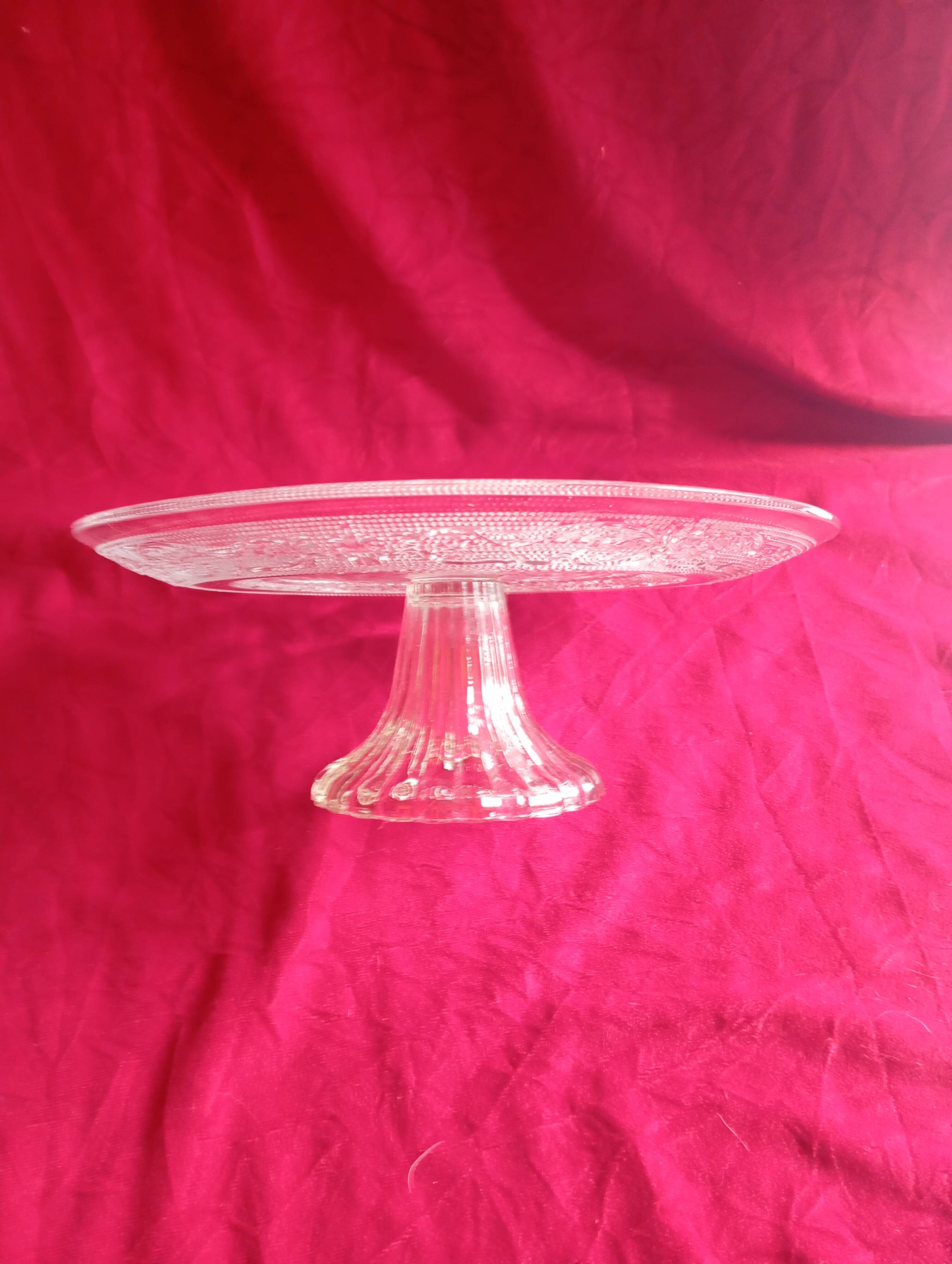 Coupe, plat à gâteau en verre