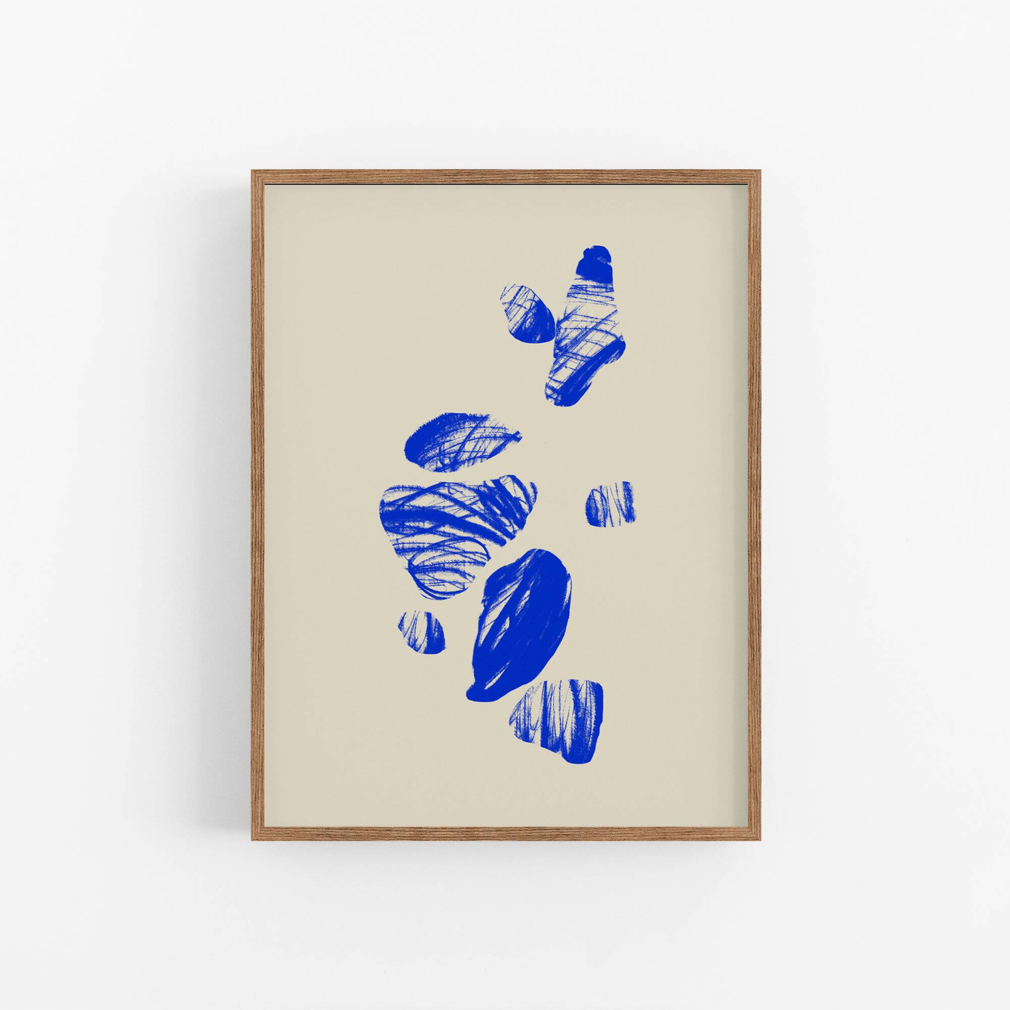 Abstract blue giclee print, 50x70cm