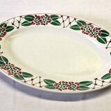 Plat ovale ancien de chez Sarreguemines modèle "Turbigo"
