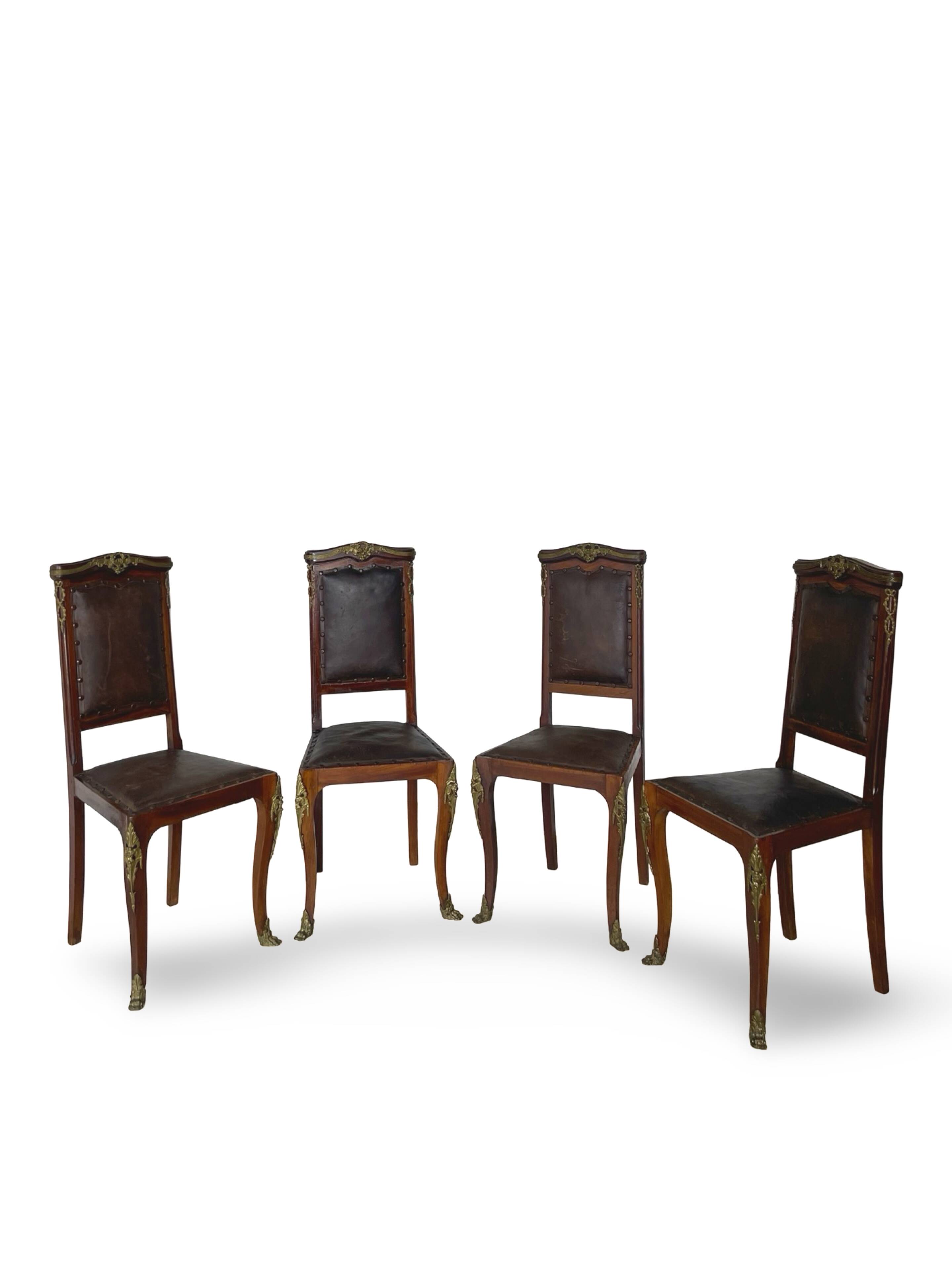 Italian art deco dining chairs 1920s