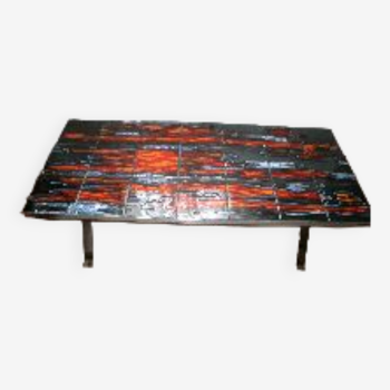 Ceramic tile coffee table 1970