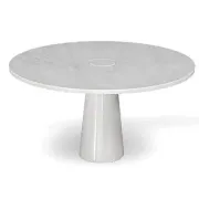 Eros table by Angelo Mangiarotti – White Carrara marble, 1970s