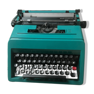 Machine à écrire Olivetti Studio 45 turquoise avec encre neuve