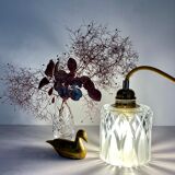 Vintage tulip walking lamp in transparent and frosted glass