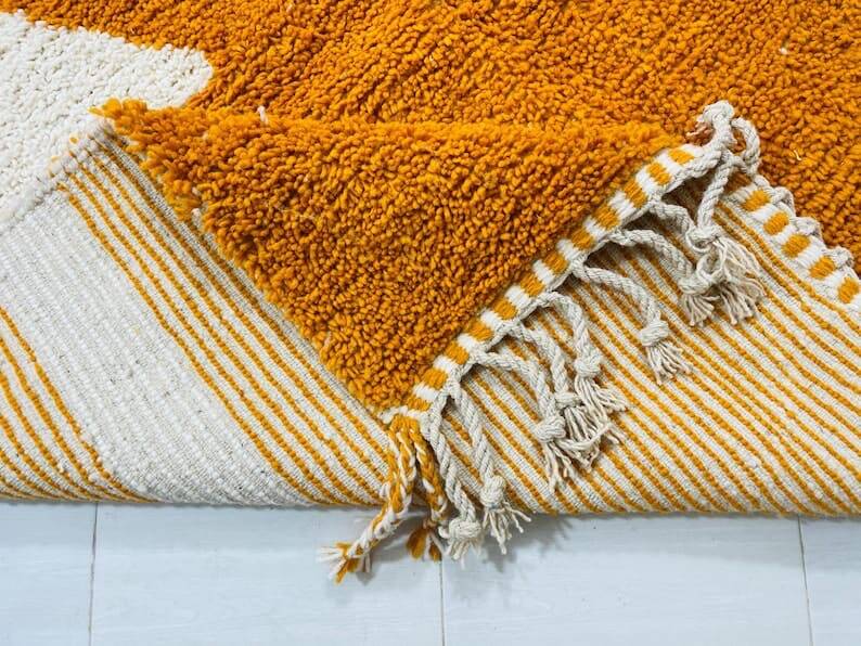 Handmade Moroccan Berber rug, orange, size 150 x 250 cm