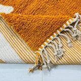 Handmade Moroccan Berber rug, orange, size 150 x 250 cm