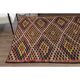 1970s Vintage Turkish Hand-Knotted Wool Cotton Brown Area Rug 176x309