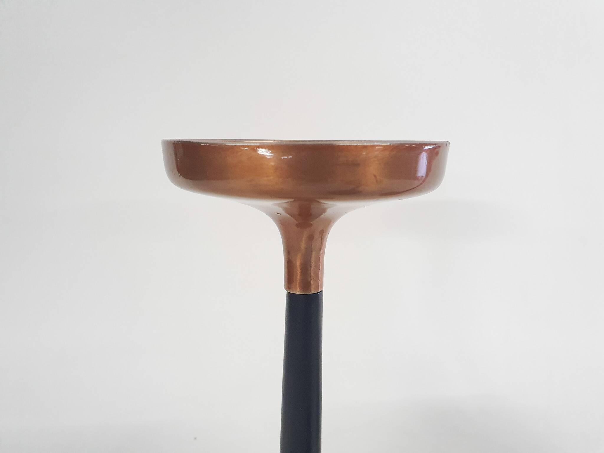 Ensemble de trois bougeoirs design en métal, Danemark