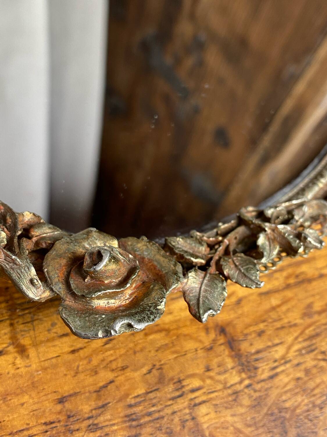 Brass mirror tray