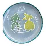 Vallauris decorative plate – hand-decorated – modern style