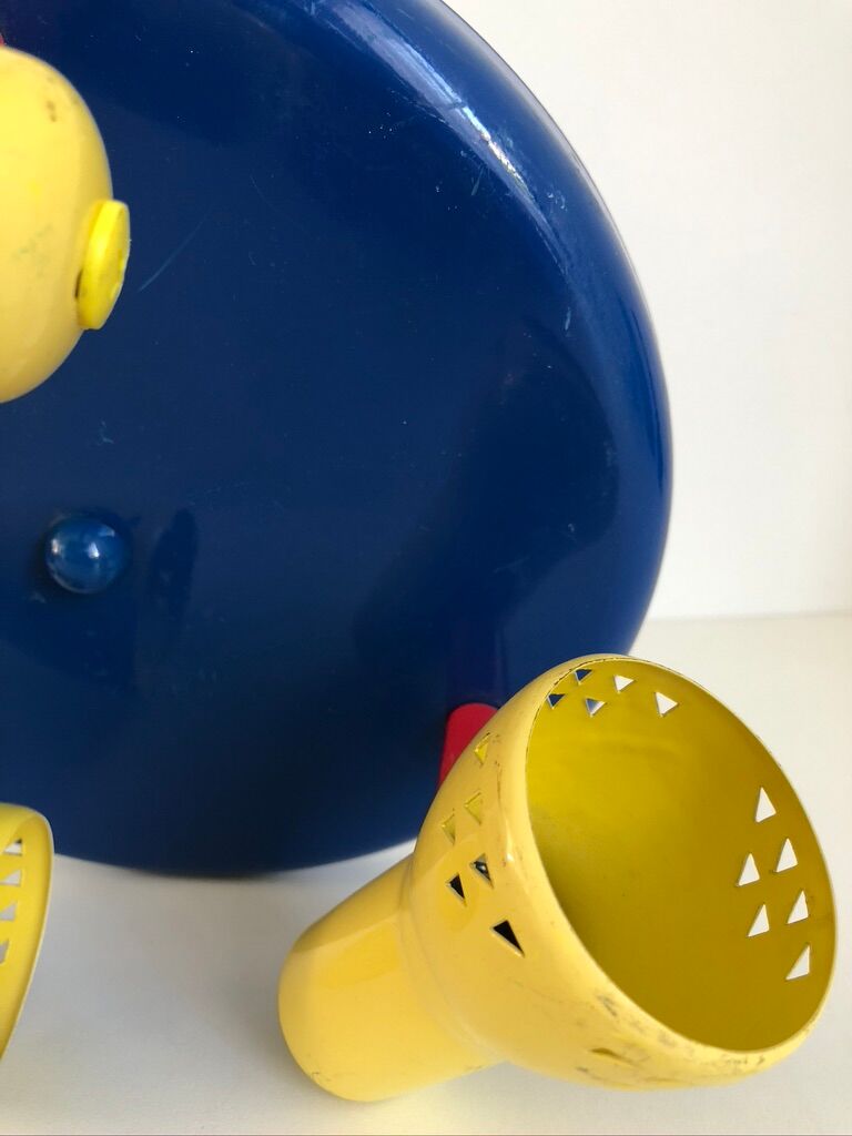 Metal ceiling lamp 3 spots from the 80s