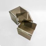 Gallotti & Radice ‘Tris’ T35 Smoked Glass Nest Side Tables Chrome