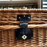 Trunk, chest in woven wicker
