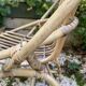 Set of 3 vintage rattan armchairs
