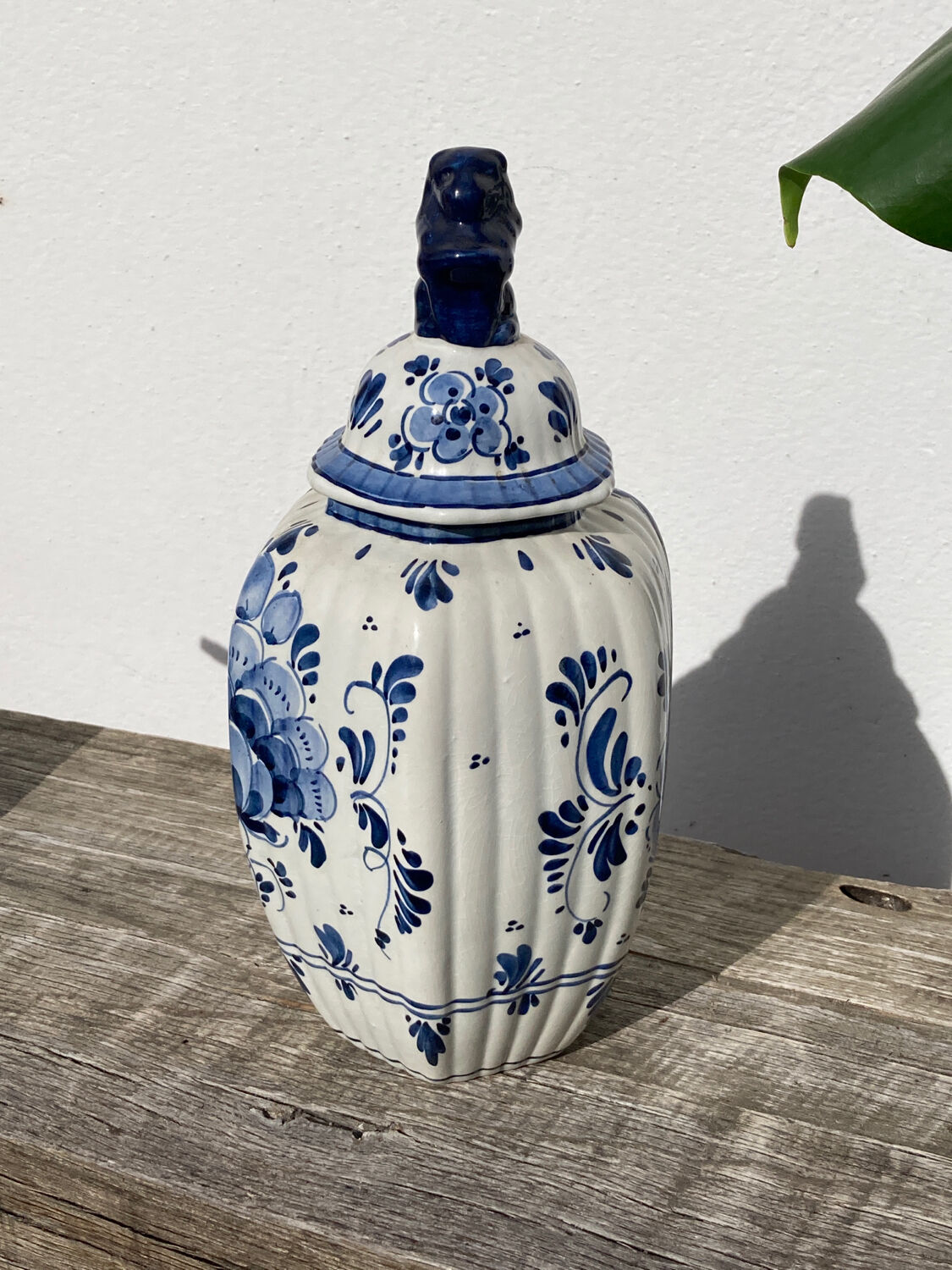 Pot couvert Delft bleu et blanc