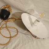 Chandelier workshop metal enamelled porcelain base