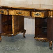 Antique Italian writing desk in olive wood circa 1860