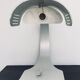 Brushed aluminum table lamp with pebble switch by Walter and Moretti 1970