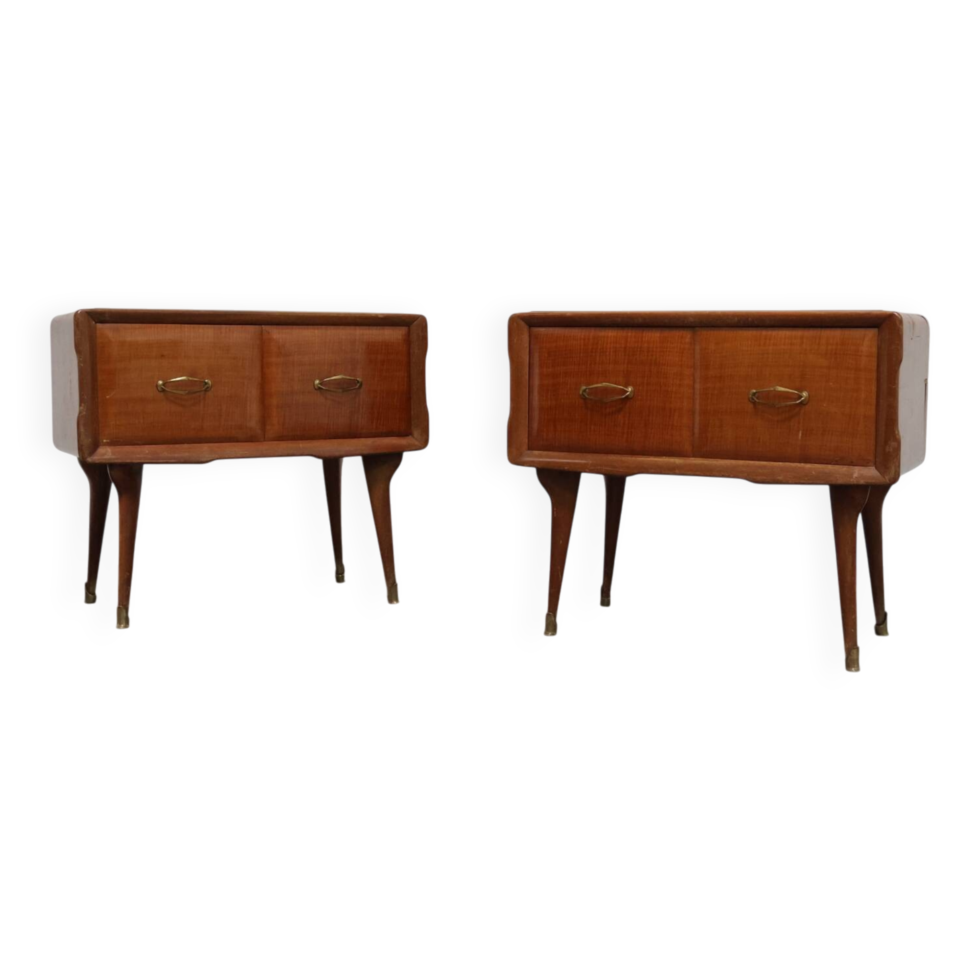 Paire de chevets style Gio Ponti années 1950 modernisme