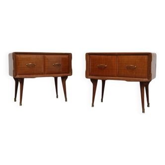 Coppia Di Comodini Gio Ponti Style Mid-Century 1950’s Modernariato Des